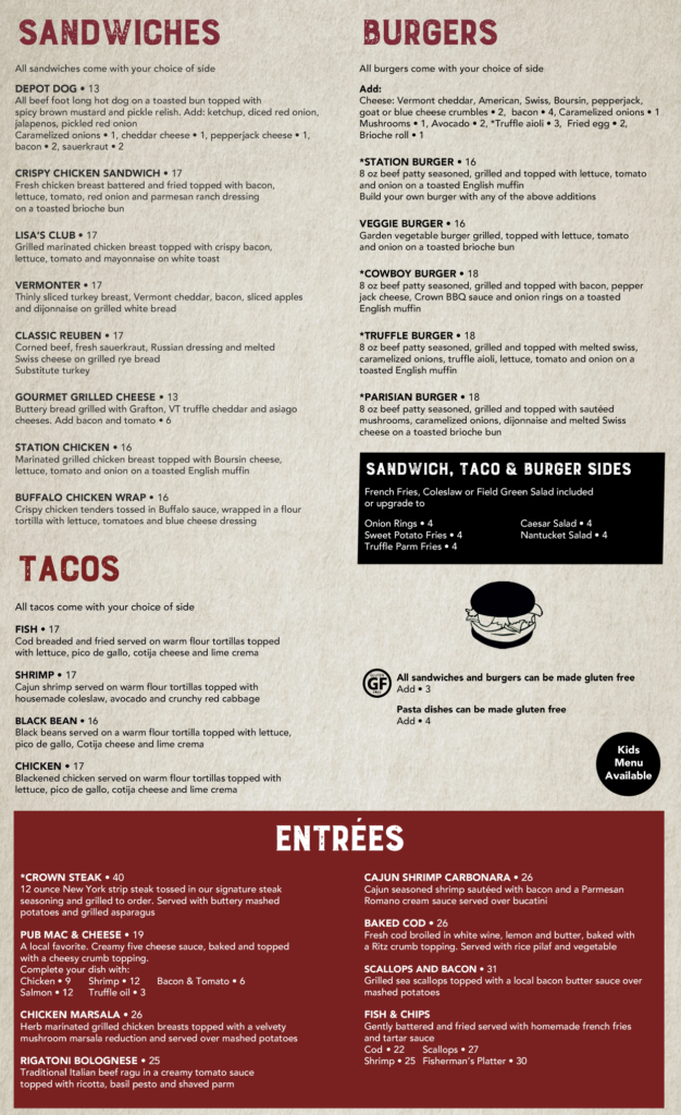back menu